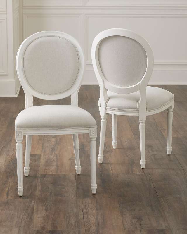 Oval Side Dining Chairs, Set of 2